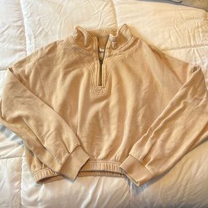Cropped half zip